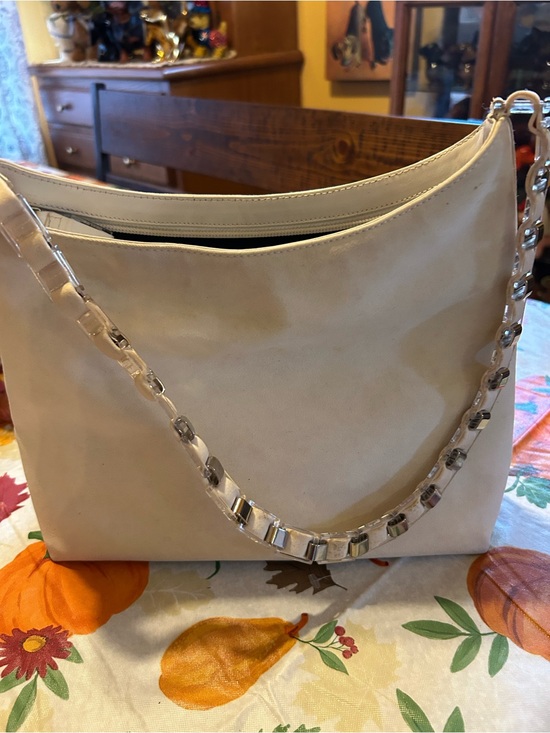 Salvatore Ferragamo Handbags - Salvador Ferragamo white bag with chain strap